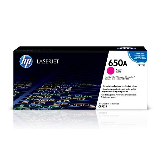 Imagen de TONER LASER HP 650A MAGENTA CE273A