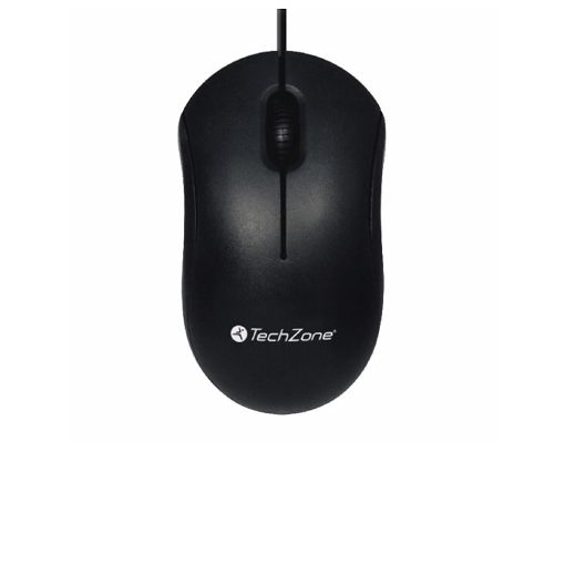 Imagen de MOUSE ALAMBRICO OPTICO TECHZONE USB NEGRO