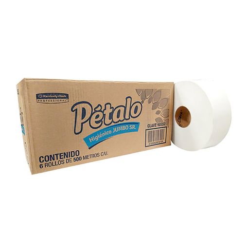 Imagen de PAPEL HIGIENICO JUMBO SR. PETALO 500MTS  DE 9CM  CON 6 BOBINAS