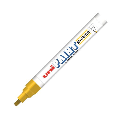 Imagen de MARCADOR PERMANENTE UNI PAINT MARKER AMARILLO PX-20