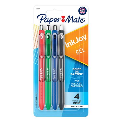 Imagen de BOLIGRAFO MEDIANO GEL 0.7 BLT C/4 COLORES BUSINESS