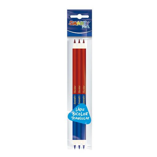 Imagen de LAPIZ BICOLOR TRIANGULAR DELG SMARTY BOL CON 3