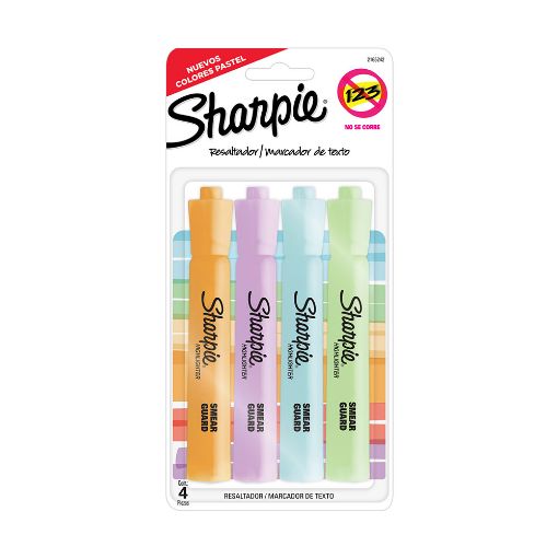 Imagen de MARCATEXTOS PASTEL 4CT SHARPIE TANK