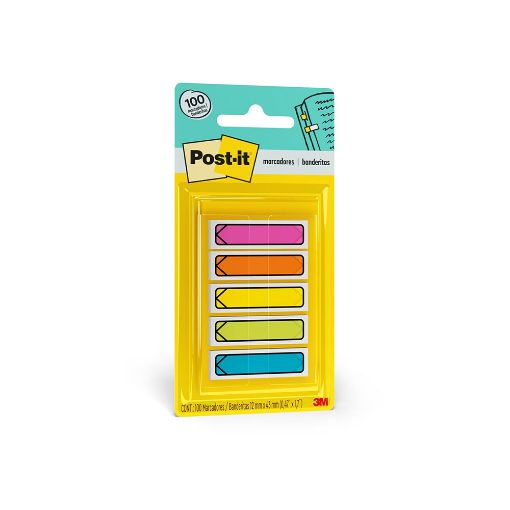 Imagen de MINIBANDERITAS FLECHA COLORES NEON 100 BANDERITAS
