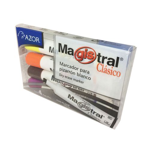 Imagen de MARCADOR PARA PIZARRON MAGISTRAL CON 4 COLS(AM-VI- NA-CA )